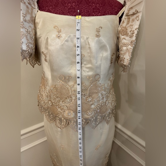 Rafaella Cream Elegant Filipiniana Gown - Picture 14 of 14